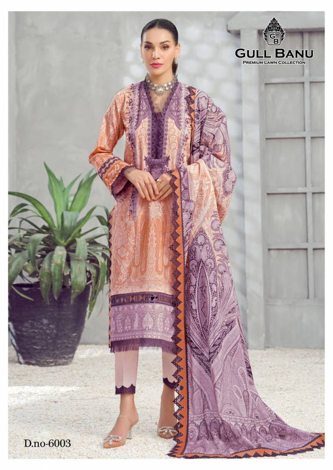 Gull Banu Vol 6 By Gull A Ahmed Karachi Cotton Dress Material
